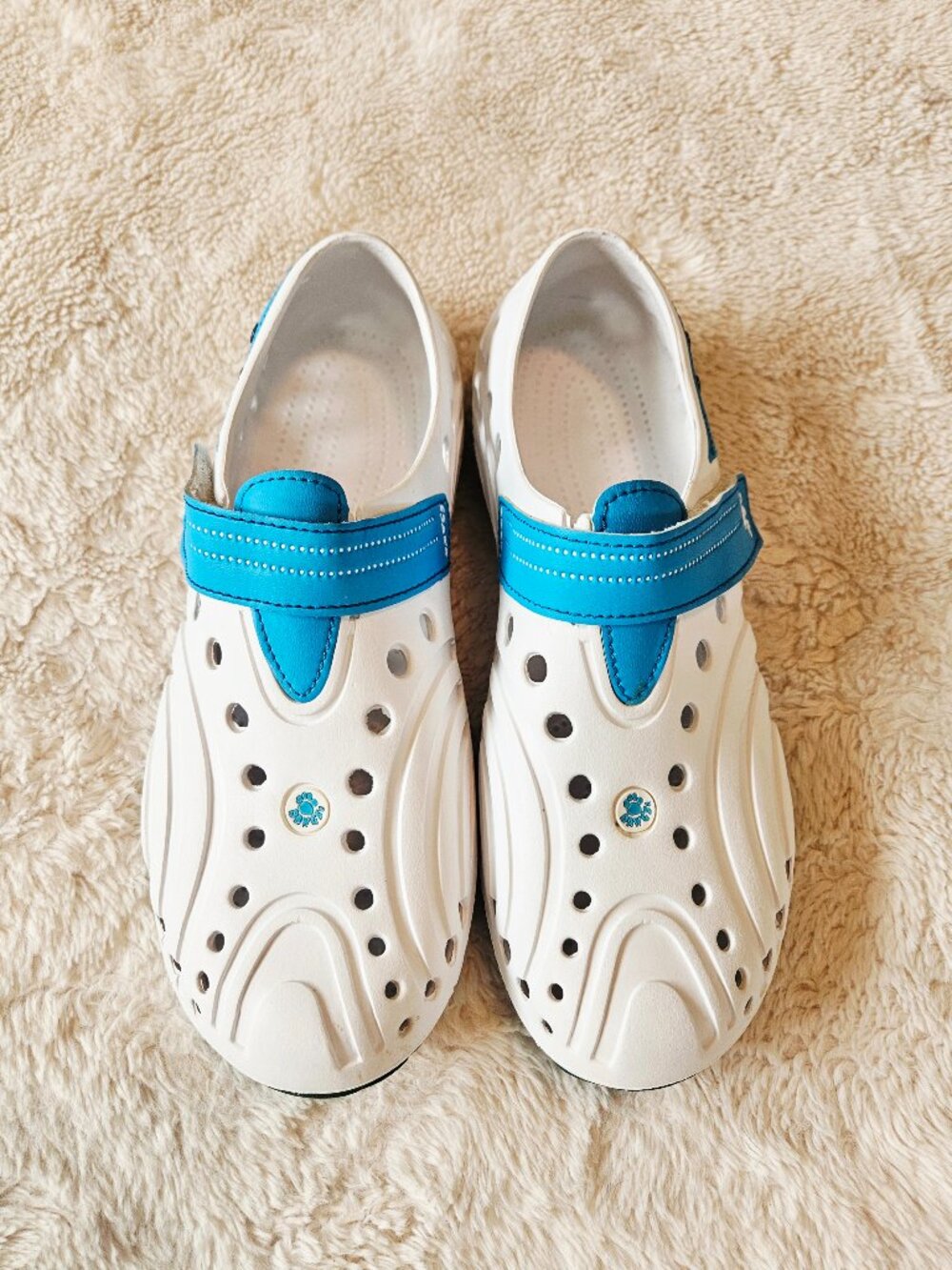 Dawgs Women's Golf Spirit Ultralite Lightweight Slip-On Shoes White/Blue Size 8